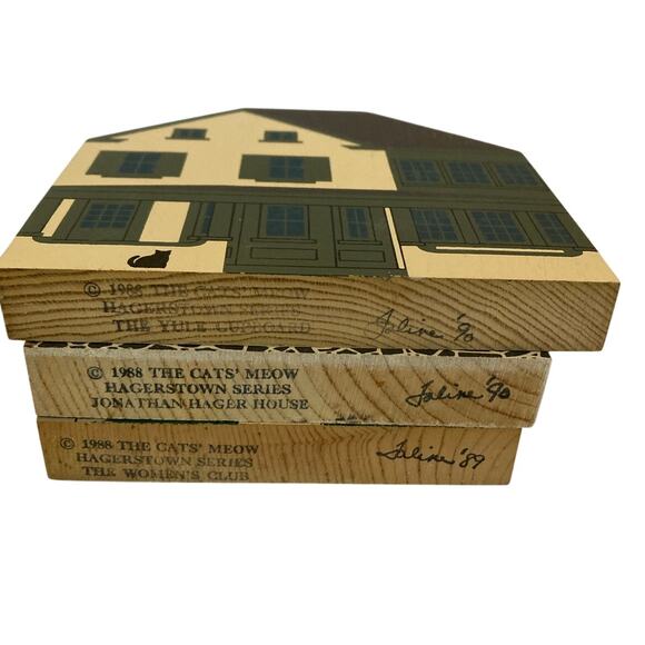 Cat’s Meow Village 1988 Hagerstown Series Lot of 3 –Signed - Picture 5 of 5